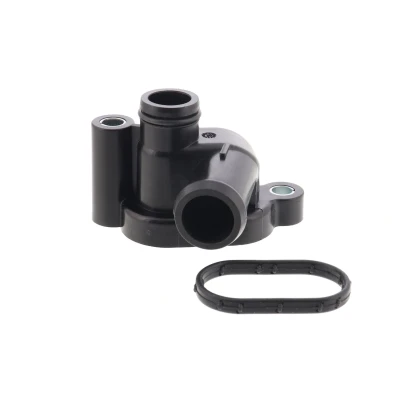 Abbildung von VAICO V10 7408 Flansch Kunststoff Thermostat mit Dichtung Dichtring AUDI: A7 Sportback, A6 C7 Avant, Limousine, VOLKSWAGEN: Touareg II