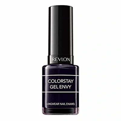 Abbildung von Revlon ColorStay Gel Envy Langhaftender Nagellack, Splitterfeste und Langhaftende Formel, Eingebauter Basislack High Shine Finish, 015 BlackJack, 11,7 ml