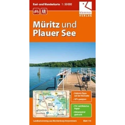 Abbildung von Rad und Wanderkarte Müritz Plauer See: Maßstab 1:50.000, GPS geeignet, Erlebnis Tipps auf der Rückseite