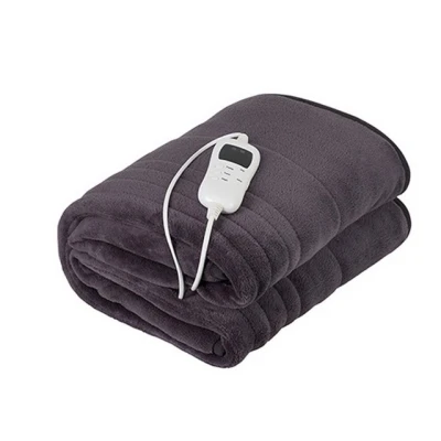 Abbildung von CAMRY CR 7418 XL Heizdecke 160 x180cm, Extra Große Elektrische Wärmedecke, 7 Temperaturstufen, Timer, Digitaler Bedienung, Abschaltautomatik, Waschbar, 120W, Grau, x 180
