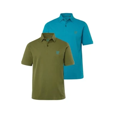 Abbildung von JP1880 2ERPACK Seitenschlitze Regular FIT Poloshirt, Herren, Größe: 3XL, Cactus