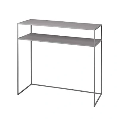 Abbildung von blomus Sideboard FERA Mourning Dove 85L x 35B 80H cm Beistelltisch Grau Konsolentisch aus Stahl für Flur, Wohnzimmer, Schlafzimmer, Büro