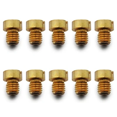Abbildung von Easyboost 10 Düsen 5mm für Vergaser Dell&#039;Orto PHBG 19 und 21mm Größe 100 102 105 108 110 112 115 118 120 122 Roller Motorrad 50 Schaltmoped Vergaserdüsen Satz Hauptdüsen Set