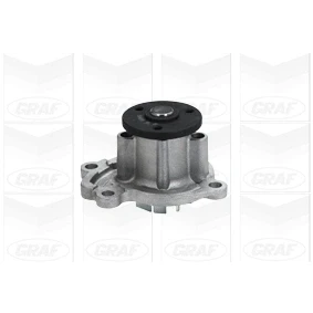 Abbildung von GRAF PA1065 Wasserpumpe mit Dichtung mechanisch Stahlblech für Keilrippenriementrieb RENAULT: SCENIC 3, Megane 3 Grandtour, 4 Grandtour