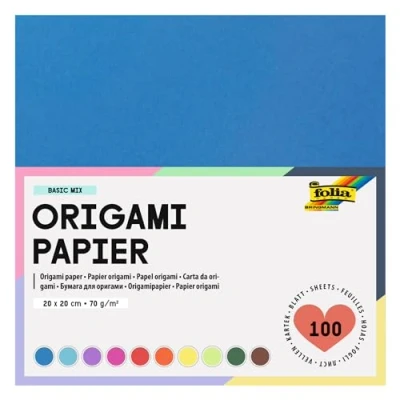 Abbildung von Glorex Bastelkartonpapier Faltblätter 70g farb.sortiert 20 x cm