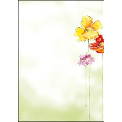 Abbildung von SIGEL DP123 Motiv Papier &quot;Spring Flowers&quot;, DIN A4, 90 g/m², 50 Blatt, aus nachhaltigem