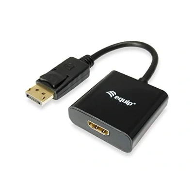 Abbildung von Equip DisplayPort zu HDMI Adapter Kabel Interface/Gender (Displayport, HDMI, Männlich/weiblich, Schwarz, 1920 X 1080 Pixel)