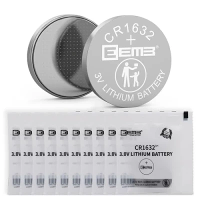 Abbildung von EEMB CR1632 Batterie 3 V Lithium CR 1632 Li MnO₂ Knopfbatterien ECR1632, DL1632 für Uhr/Schlüsselanhänger/LED Lesebrillen/Taschenrechner/LED Taschenlampe/Spielzeug, 10 Stück