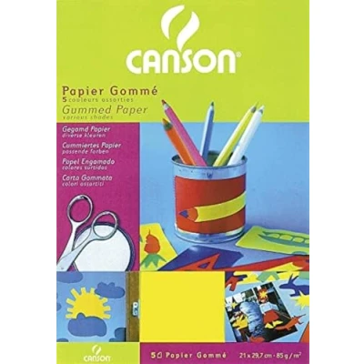 Abbildung von Canson 200992702 Hobby Gummiertes Papier, A4, sortiert
