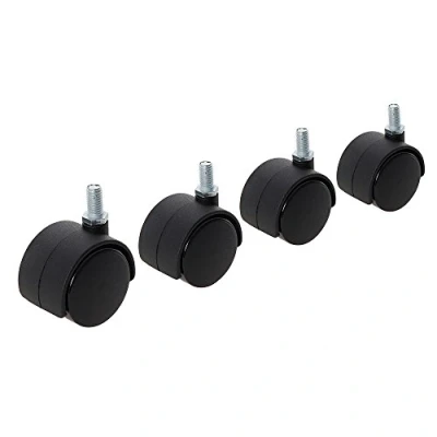 Abbildung von Doppelrolle 4 x Doppellenkrolle 40 mm mit Gewindestange