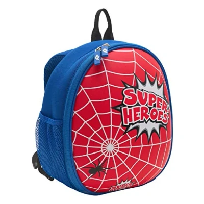 Abbildung von WEDO 2433302 Kinder Rucksack Spider, stabile Frontseite, 2 Netztaschen außen, mehrere innen, gepolsterte Tragegurte, sehr leicht, leicht zu reinigen