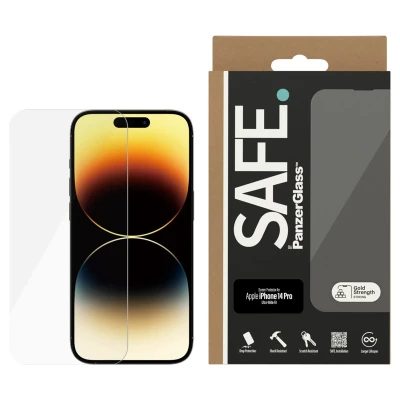 Abbildung von Apple iPhone 14 Pro Panzerglas PanzerGlass SAFE Ultra Wide Fit Screenprotector Displayschutz für das