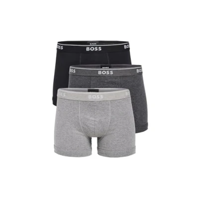Abbildung von BOSS Herren Baumwolle Boxershorts 3 Calzoncillos de Algodón3 Stück Retroshorts, Multi Grau/Anthrazit/Schwarz, Medium (3er Pack)