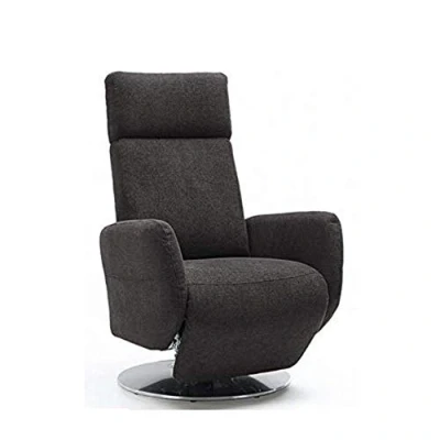 Abbildung von Cavadore TV Sessel Cobra, Fernsehsessel mit 2 E Motoren und Akku, Relaxfunktion, Liegefunktion, Ergonomie M, 71 x 110 82, Belastbar bis 130 kg, grau