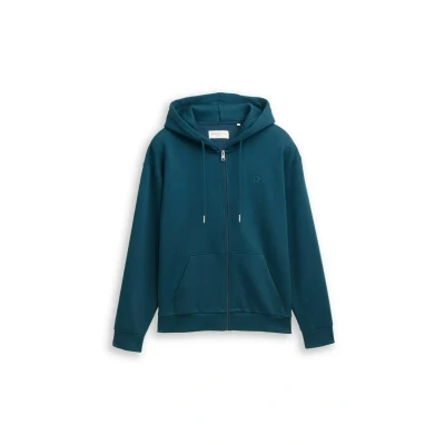 Abbildung von TOM Tailor Denim Sweatjacke, Herren, Größe: XL, Deep pond green