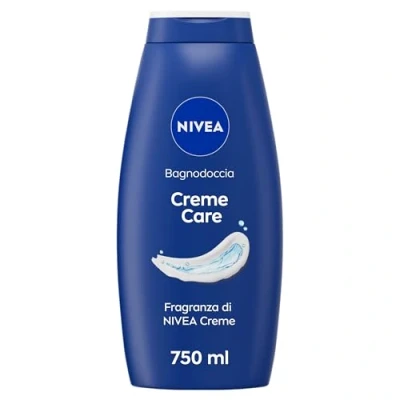 Abbildung von NIVEA Duschbad Creme Care 750 ml, Duschgel in reinigender und pflegender Creme, Duschcreme angereichert mit Vitaminen C, E pflegenden Ölen dem klassischen Duft von