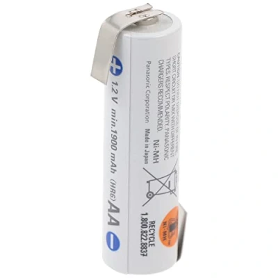 Abbildung von Panasonic Eneloop BK 3MCC Mignon AA mit Lötfahne in Z Form