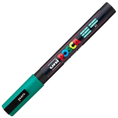 Abbildung von uni ball 186562 POSCA Marker mit feiner Rundspitze, smaragdgrün