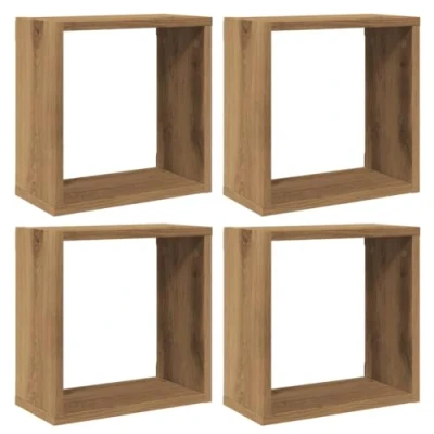 Abbildung von vidaXL Regal Würfel Wandregale 4 Stk. Artisan Eiche 30x15x30 Holzwerkstoff, tlg.