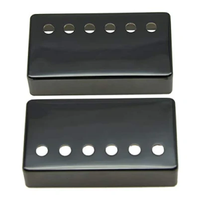 Abbildung von KAISH Humbucker Gitarren Tonabnehmer Abdeckungen, 50 mm/52 mm, Polabstand, Pickup Abdeckungen für Epi Les Paul, schwarzes Nickel, 2 Stück