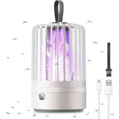 Abbildung von Insektenvernichter, Mückenlampe 2 in 1, elektrischer Fliegenvernichter, leistungsstarker 2800 V Insektenschutz, Fliegen und Mückenfänger für Innen,Außen,Garten,Camping