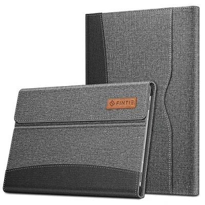 Abbildung von Fintie Hülle für Samsung Galaxy Tab S6 10.5 2019 (Kompatibel mit S Pen kabelloser Ladefunktion) Multi Winkel Betrachtung Schutzhülle Dokumentschlitze und Auto Schlaf/Wach Funktion, Grau