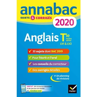 Abbildung von Annales Annabac 2020 Anglais Tle toutes séries LV1 et LV2: sujets corrigés du bac Terminale