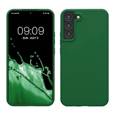 Abbildung von kwmobile Hülle kompatibel mit Samsung Galaxy S22 Plus Silikon Handy Case Handyhülle weiche Oberfläche kabelloses Laden Pixie Green