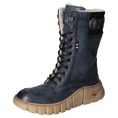 Abbildung von Mustang Shoes Winterboots, Schnürboots, Snowboots, Profilsohle mit Innenreißverschluss
