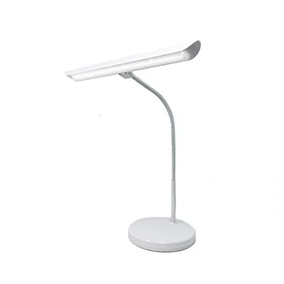 Abbildung von Infitronic IN18LEDKLW 18 LEDs Klavierleuchte Klavierlampe Tischlampe Warmweißes Licht Dimmbar USB Typ A Ladebuchse (Weiß Variante)