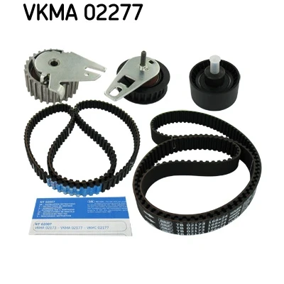 Abbildung von SKF VKMA 02277 Zahnriemensatz 168 mit trapezförmigen Zahnprofil, abgerundetem Zahnprofil ALFA ROMEO: 147, 166, 156 Limousine
