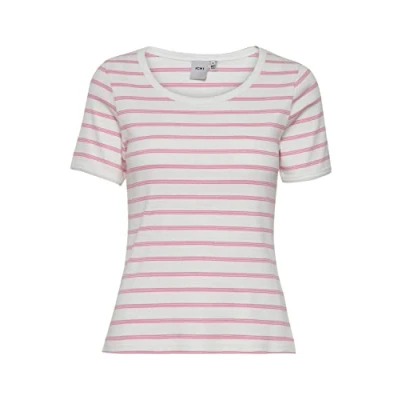 Abbildung von ICHI Ihlouisany SS Tshirt print, Damen, Größe: Large, Shocking pink