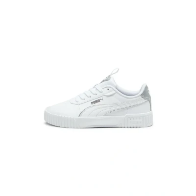 Abbildung von Puma Carina 2.0 POP UP Sneaker low, Damen, Größe: 38.5, White matte silver Kunststoff