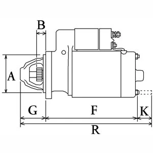 Abbildung von HC Cargo F032116875 Anlasser 12V 1,0kW 10 70,0mm NISSAN: Qashqai 2, X Trail