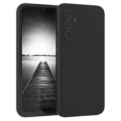 Abbildung von EAZY Case Silikonhülle für Samsung Galaxy A54 Hülle Silikon Schwarz stoßfeste Handyhülle Schutzhülle mit Kameraschutz Dünn Premium Schutz Cover TPU Phone Bumper in Matt
