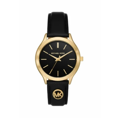 Abbildung von Michael Kors Damen Analog Quarz Uhr mit Leder Armband MK7553