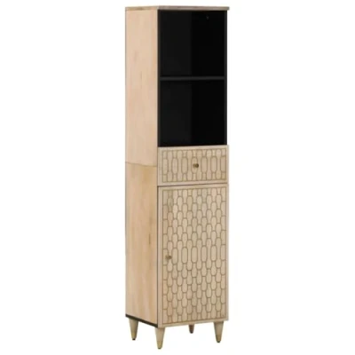 Abbildung von vidaXL Badezimmer Set Badschrank 38x33x160 cm Massivholz Mango