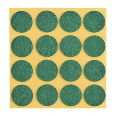 Abbildung von peha Filzgleiter Kratzschutz f. Vasen und Deko Gegenstände selbstklebend, Soft 1,0 mm stark, grün, rund 20 (16 STK.)
