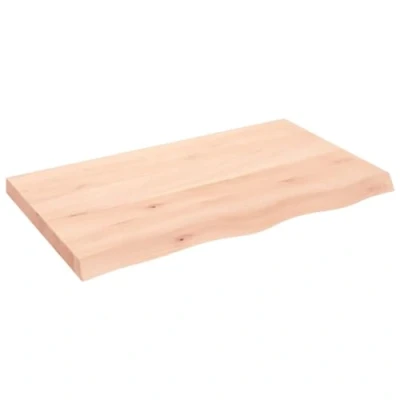 Abbildung von vidaXL Tischplatte, Schreibtischplatte mit Naturkante, Holztischplatte für Esstische Couchtische, Esstischplatte Couchtischplatte DIY Platte, Massivholz Eiche Unbehandelt