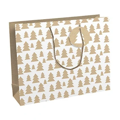 Abbildung von Clairefontaine X 29544 6C Geschenktüte shopping 37,3x11,8x27,5 cm, 210g, 100% Recycling Kraftpapier, umweltfreundlich, 1 Stück, Lovely home green