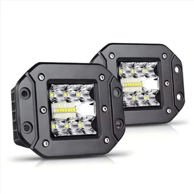 Abbildung von WELLIT LED arbeitsscheinwerfer 12v 24v,2 x 5 Zoll Scheinwerfer Flush Mount Spot Pods Würfel Zusatzscheinwerfer Offroad Beleuchtung für Traktor Auto SUV Bager