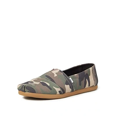 Abbildung von TOMS ALPARGATA Espadrille Canvas Herren, green Woodland Camouflage Print, 42 EU