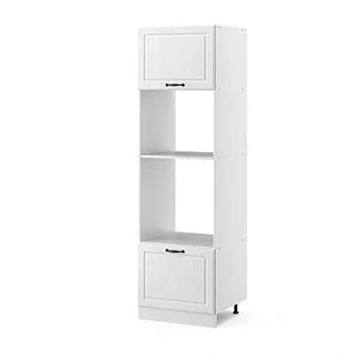Abbildung von Vicco Mikrowellenumbauschrank R Line, Weiß Landhaus/Weiß, 60 cm