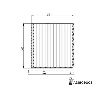 Abbildung von Innenraumfilter BLUE PRINT ADBP250025