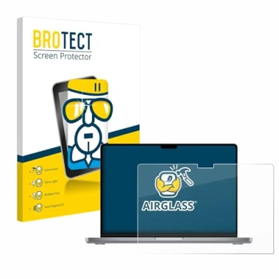 Abbildung von BROTECT Schutzglas für Apple MacBook Pro 14&quot; 2021 Schutzfolie Panzer Folie Glas [Extrem Kratzfest 9H, Anti Fingerprint, Ultra Transparent]