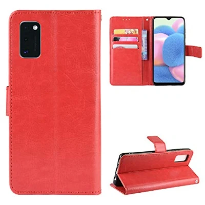 Abbildung von QiongniAN Hülle für Samsung Galaxy A41 Leder,Hülle SM A415F/DSN 2020 / A415F/DSM A415F/DS A415F Schutzhülle Case Cover Red