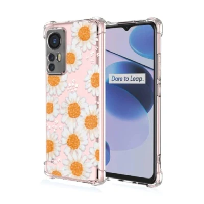 Abbildung von Topme Hülle für Xiaomi MI 12 Lite 6.55&quot;, Handyhülle aus Weichem TPU Silikon, Transparent, mit Gemaltem Muster Gänseblümchen