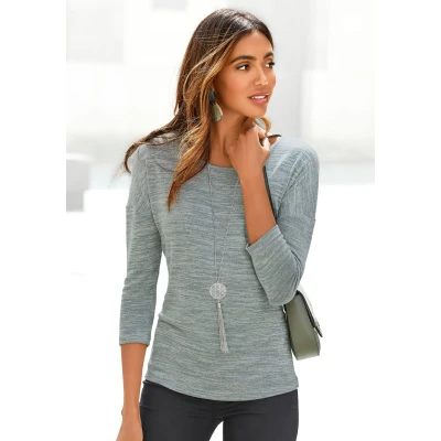 Abbildung von Lascana 3/4ARM Strickpullover, Damen, Größe: 36/38, Mint