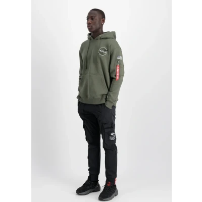 Abbildung von Alpha Industries Space Shuttle Kapuzenpullover, Herren, Größe: Medium, Dark olive