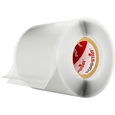 Abbildung von POPPSTAR selbstverschweißendes Silikonband, 3m x 50mm, Isolierband und Dichtungsband (Wasser, Luft), transparent, 1 Rolle